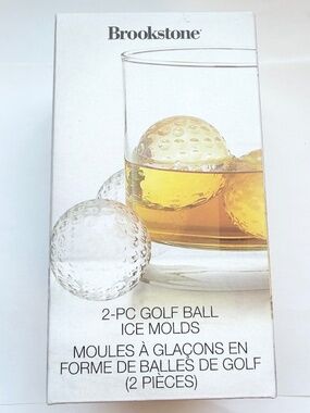 Brookstone 2 pc golf ball ice mold